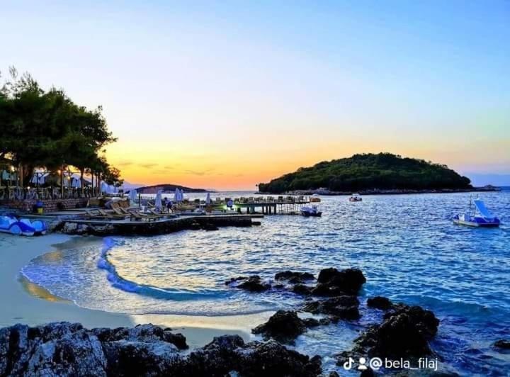 Vila Anxhela Apartman Ksamil Kültér fotó